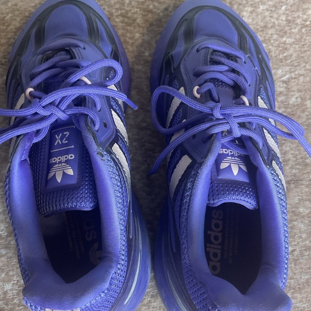 adidas ZX 2K Boost Purple Black Sneakers Mens Size 9 Athletic Shoes - Picture 7 of 9